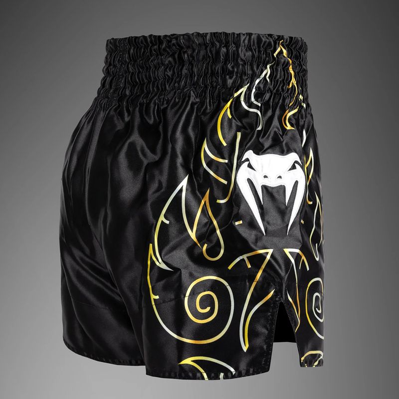 Мъжки шорти за тренировка Venum VTC Flames Muay Thai black/gold 4
