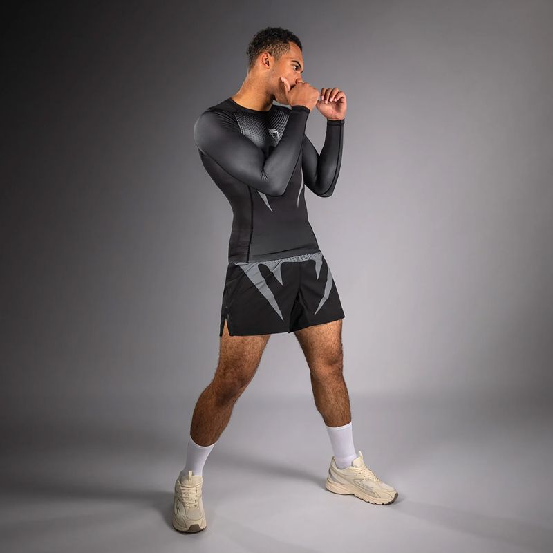 Мъжки рашгард с дълъг ръкав Venum No Gi Rashguards Rashguard black/silver grey 2