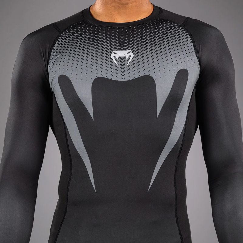 Мъжки рашгард с дълъг ръкав Venum No Gi Rashguards Rashguard black/silver grey 6