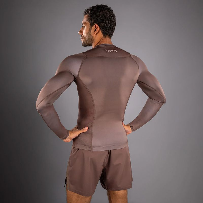 Мъжки рашгард с дълъг ръкав Venum No Gi Rashguards chocolate brown 2