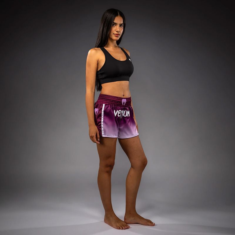 Дамски шорти за тренировка Venum Iris Muay Thai plum/white 2