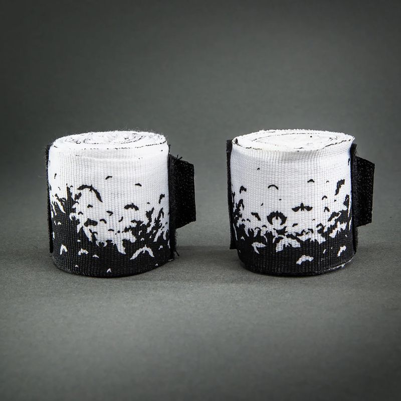 Боксови бандажи Venum Bats Night 450 cm black/white 2