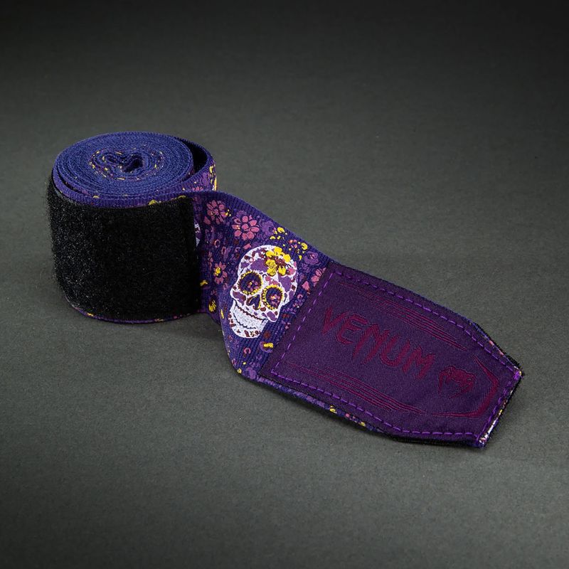Боксови бандажи Venum Santa Muerte Handwraps 250 cm dark purple 3