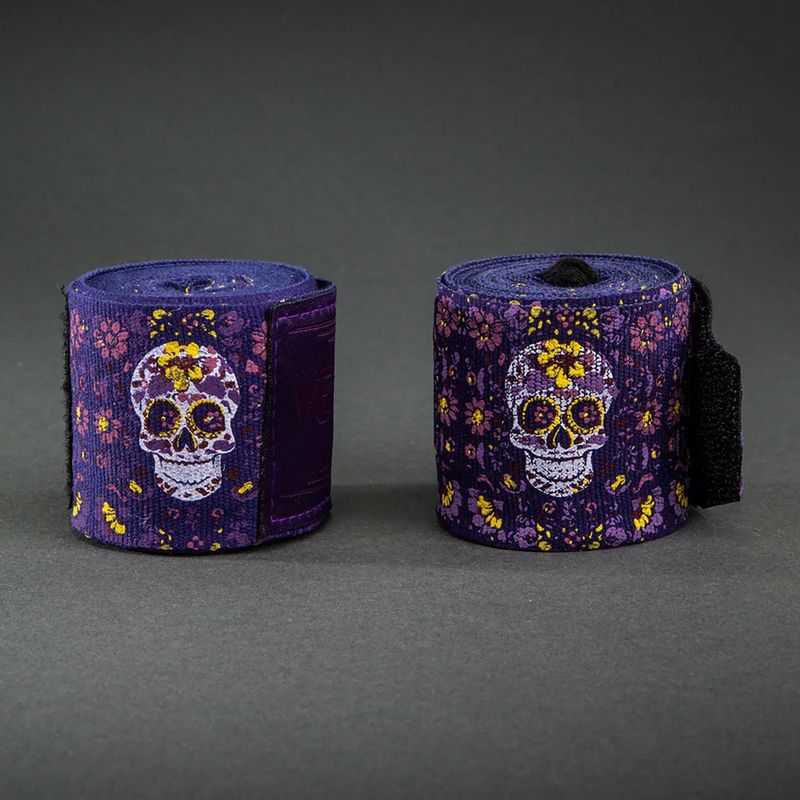 Боксови бандажи Venum Santa Muerte Handwraps 400 cm dark purple 2