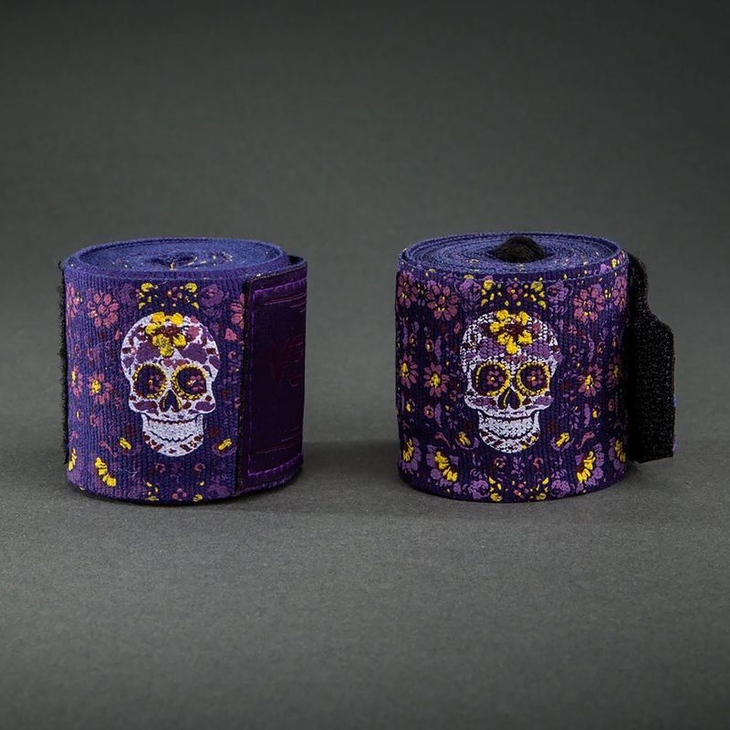 Боксови бандажи Venum Santa Muerte Handwraps 450 cm dark purple 2