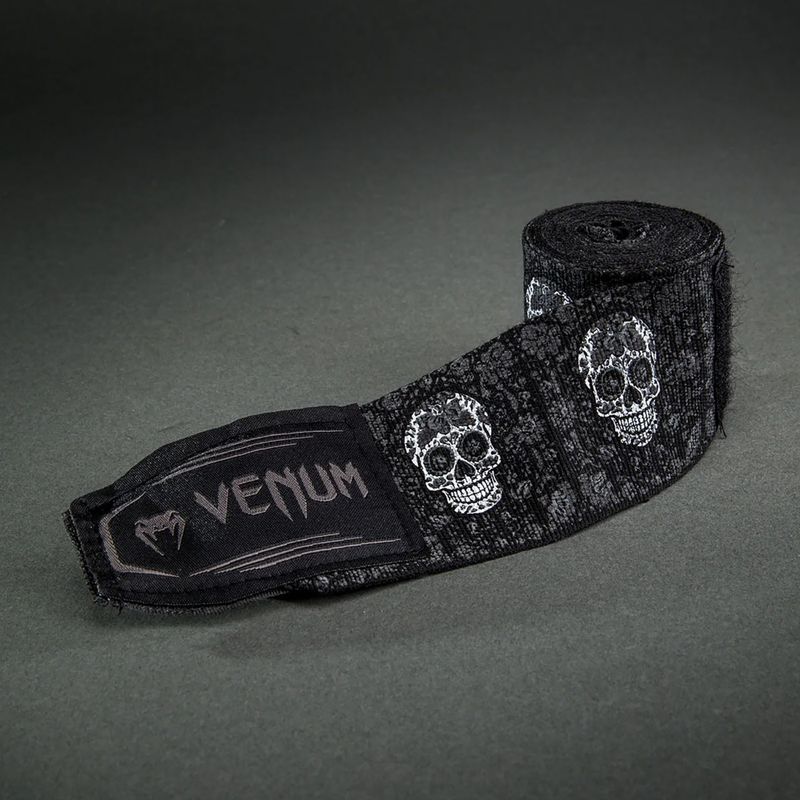 Боксови бандажи Venum Santa Muerte Handwraps 250 cm black/white 3