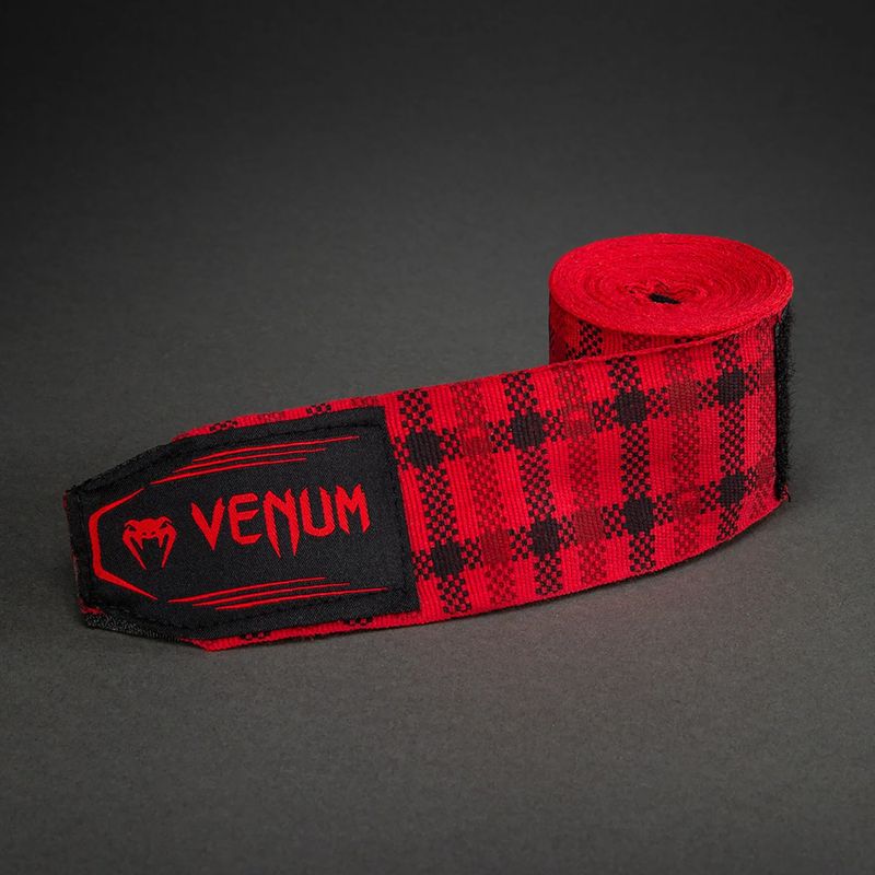 Боксови бандажи Venum Tartan Handwraps 400 cm fury red 3