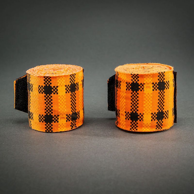 Боксови бандажи Venum Tartan Handwraps 400 cm pumpkin 2