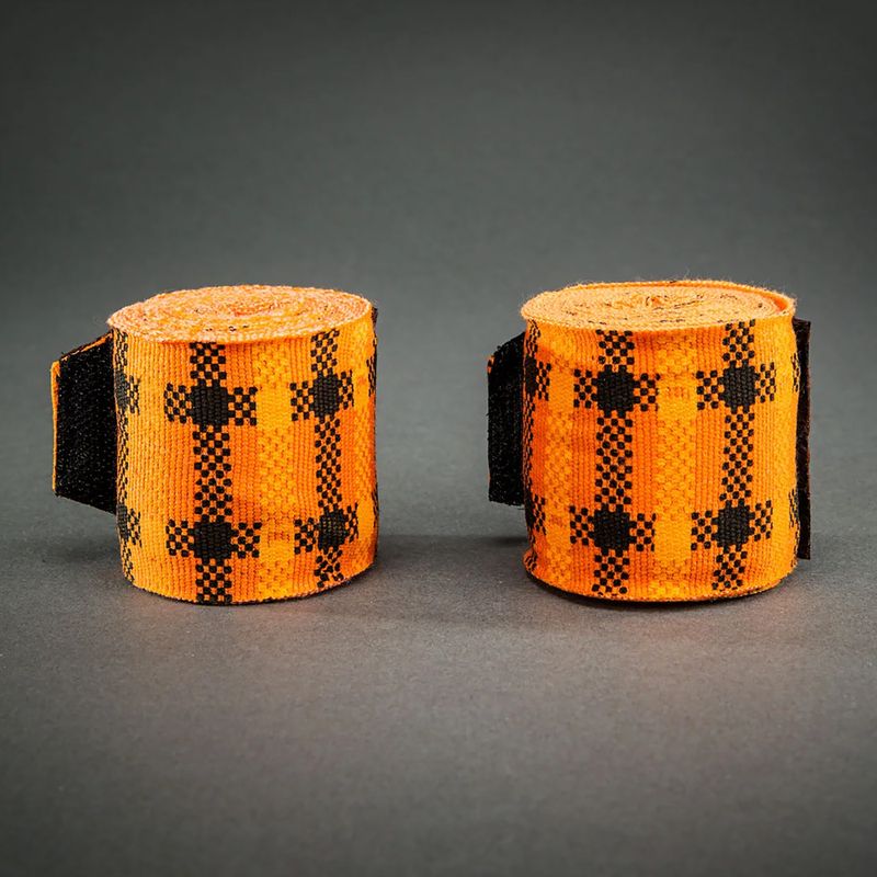 Боксови бандажи Venum Tartan Handwraps 450 cm pumpkin 2