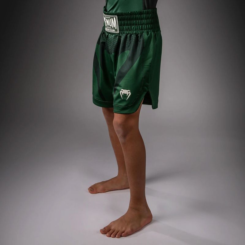 Детски шорти за тренировка Venum Attack Kids Boxing forest green/off white 4