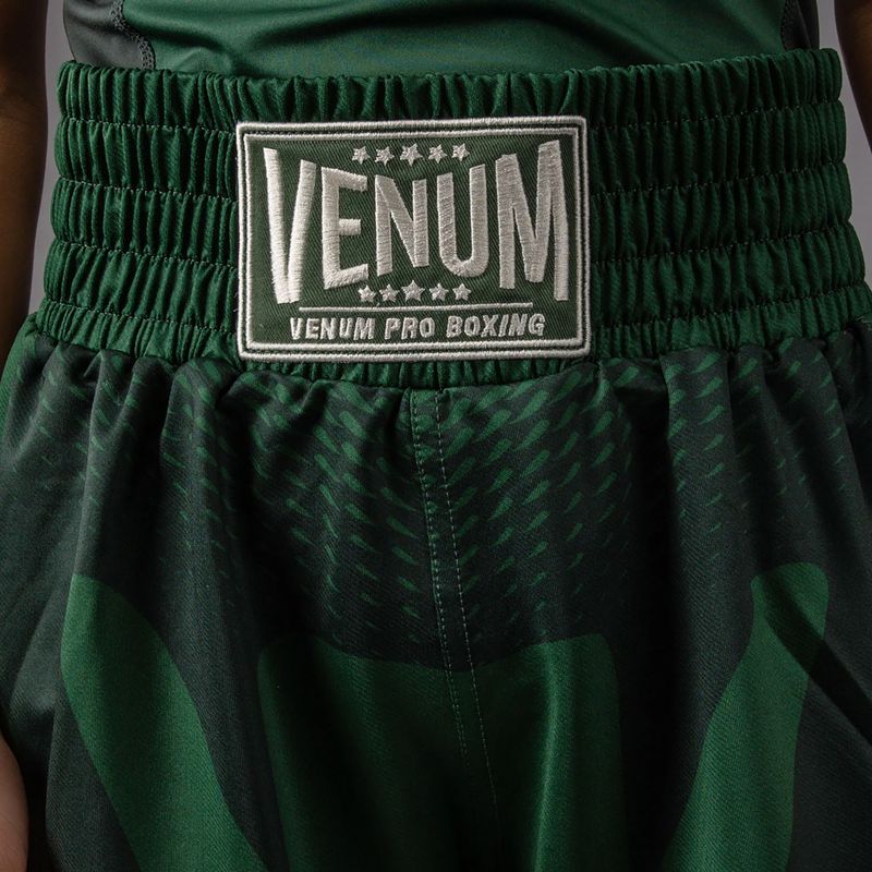 Детски шорти за тренировка Venum Attack Kids Boxing forest green/off white 6