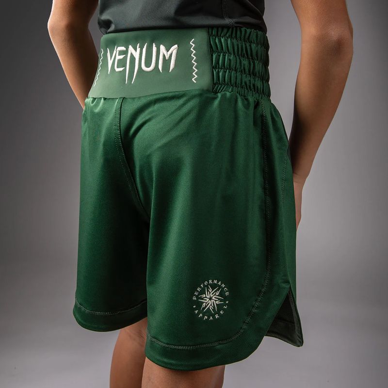 Детски шорти за тренировка Venum Attack Kids Boxing forest green/off white 7