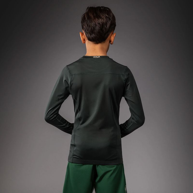 Детски рашгард Venum Attack Kids Rashguard fores green/off white 2