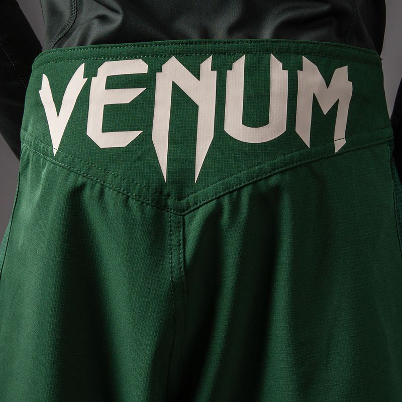 Детски шорти за тренировка Venum Attack Kids Fightshorts forest green/off white 7