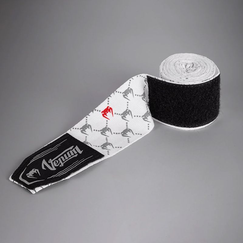 Боксови бандажи Venum Monogram Hand Wraps Advanced 400 cm white 3