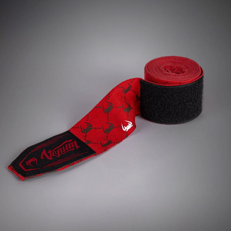 Боксови бандажи Venum Monogram Hand Wraps Advanced 250 cm red 3