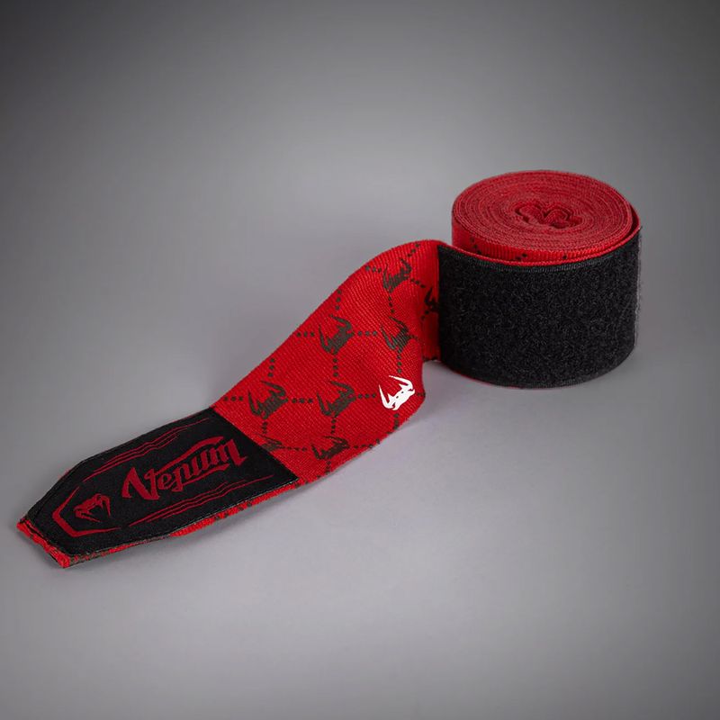 Боксови бандажи Venum Monogram Hand Wraps Advanced 400 cm red 3