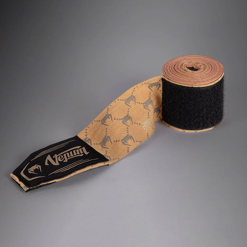 Боксови бандажи Venum Monogram Hand Wraps Advanced 400 cm sand 3