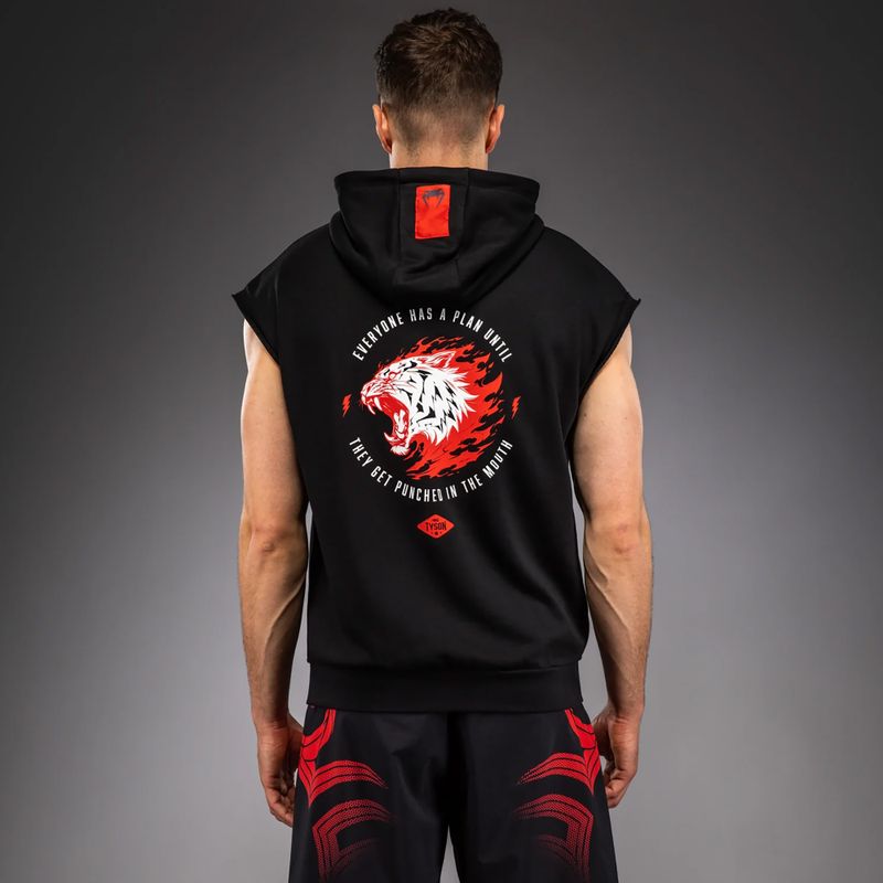 Мъжки суитшърт Venum x Mike Tyson Tiger Sleeveless Hoodie deep black/intense red 3
