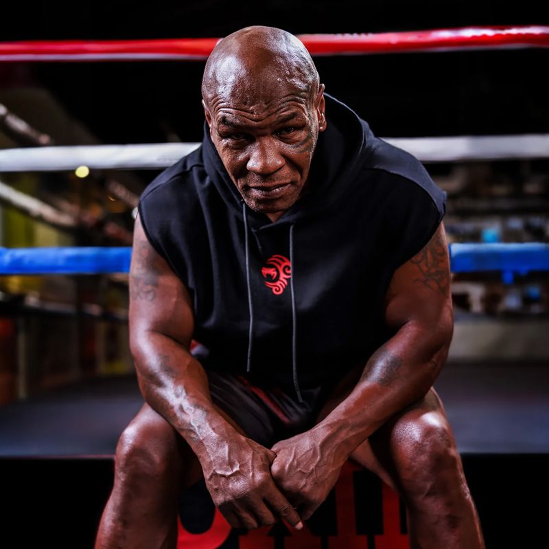 Мъжки суитшърт Venum x Mike Tyson Tiger Sleeveless Hoodie deep black/intense red 8