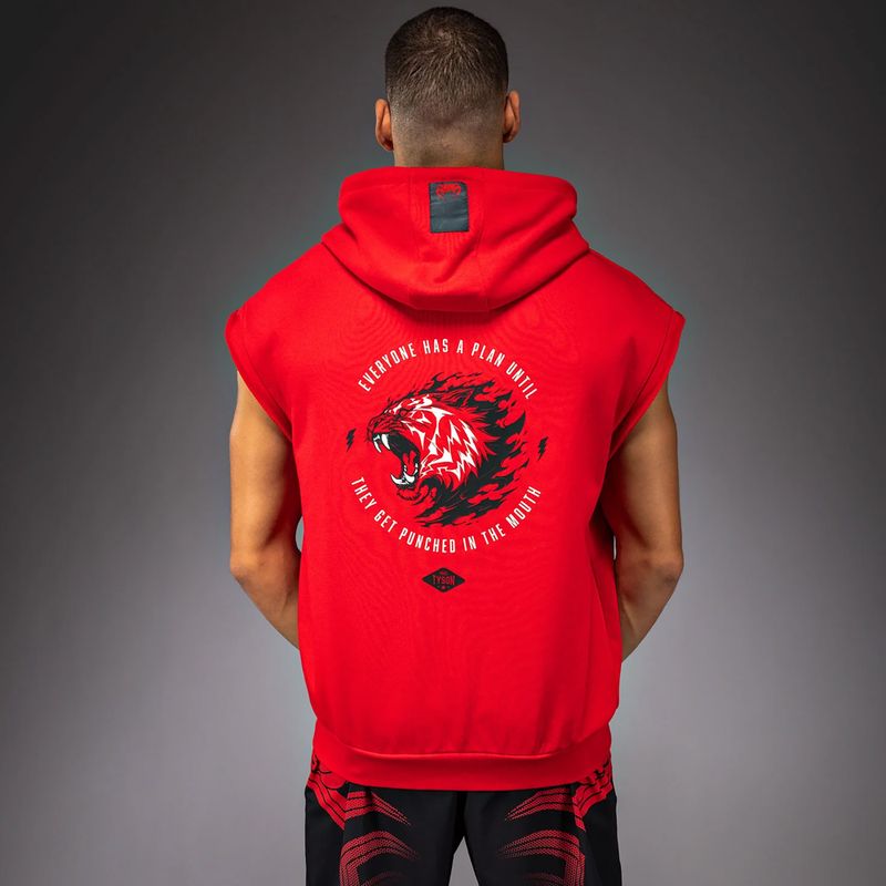 Мъжки суитшърт Venum x Mike Tyson Tiger Sleeveless Hoodie intense red/deep black 3