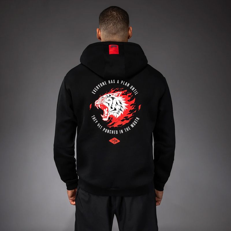 Мъжки суитшърт Venum x Mike Tyson Tiger Hoodie deep black/intense red 2