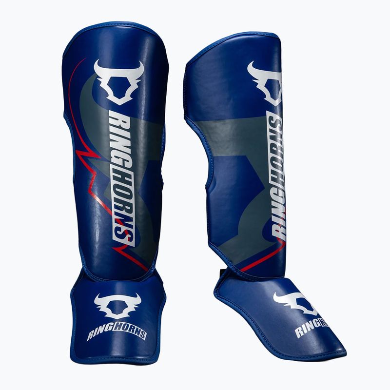 Протектори за пищяли и стъпала Venum Ringhorns Charger Shin navy blue/red 2