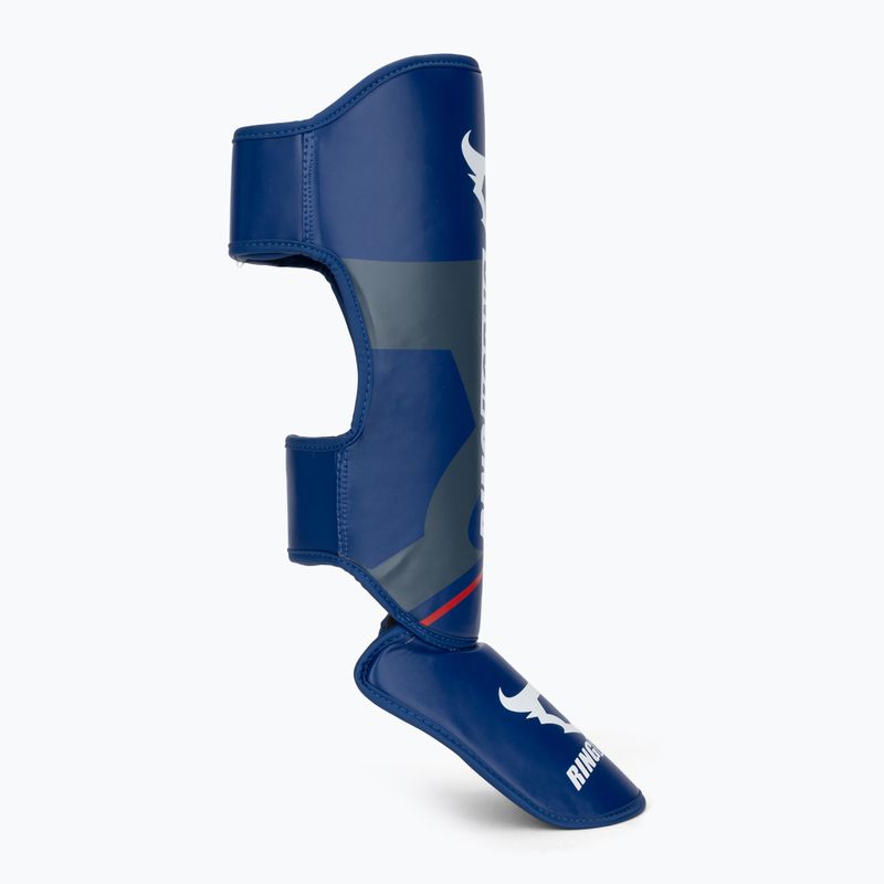 Протектори за пищяли и стъпала Venum Ringhorns Charger Shin navy blue/red 2