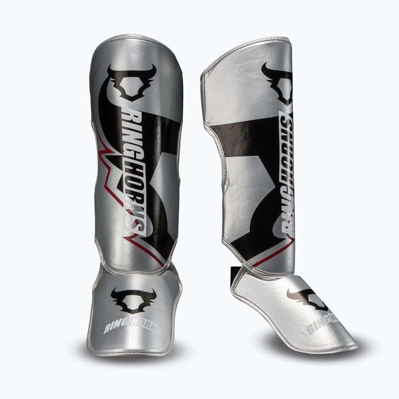 Протектори за пищяли и стъпала Venum Ringhorns Charger Shin silver/black