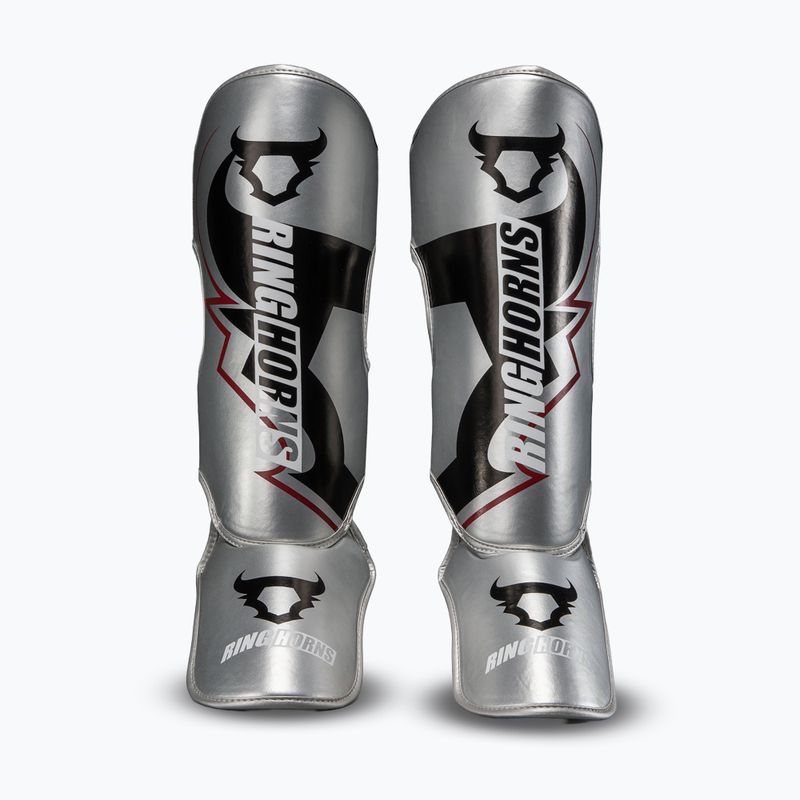 Протектори за пищяли и стъпала Venum Ringhorns Charger Shin silver/black 2