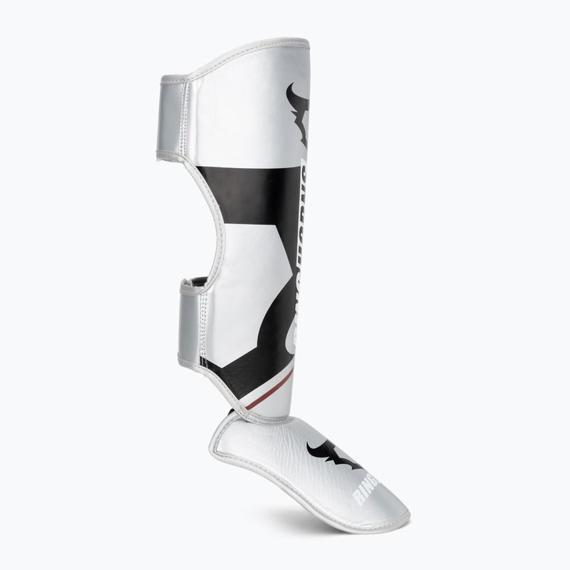 Протектори за пищяли и стъпала Venum Ringhorns Charger Shin silver/black 2