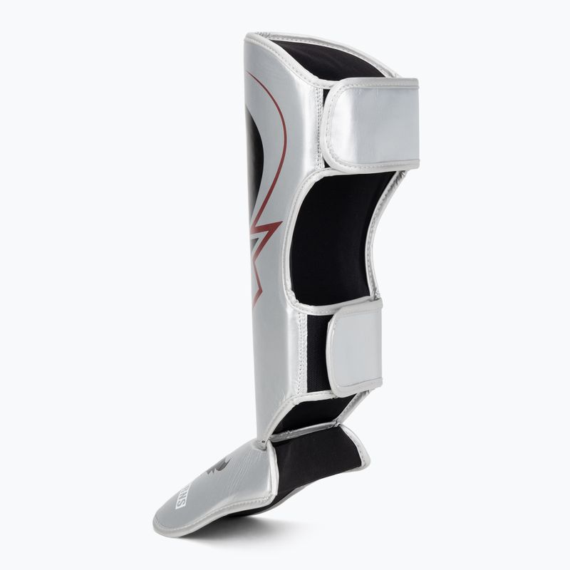 Протектори за пищяли и стъпала Venum Ringhorns Charger Shin silver/black 3
