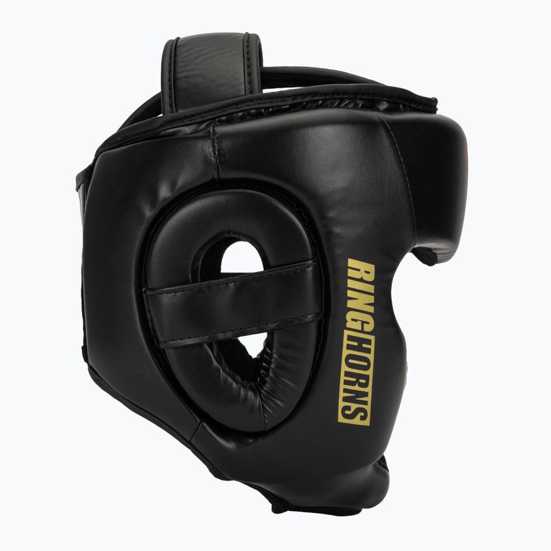 Боксова каска Venum Ringhorns Charger Headgear black/gold 2