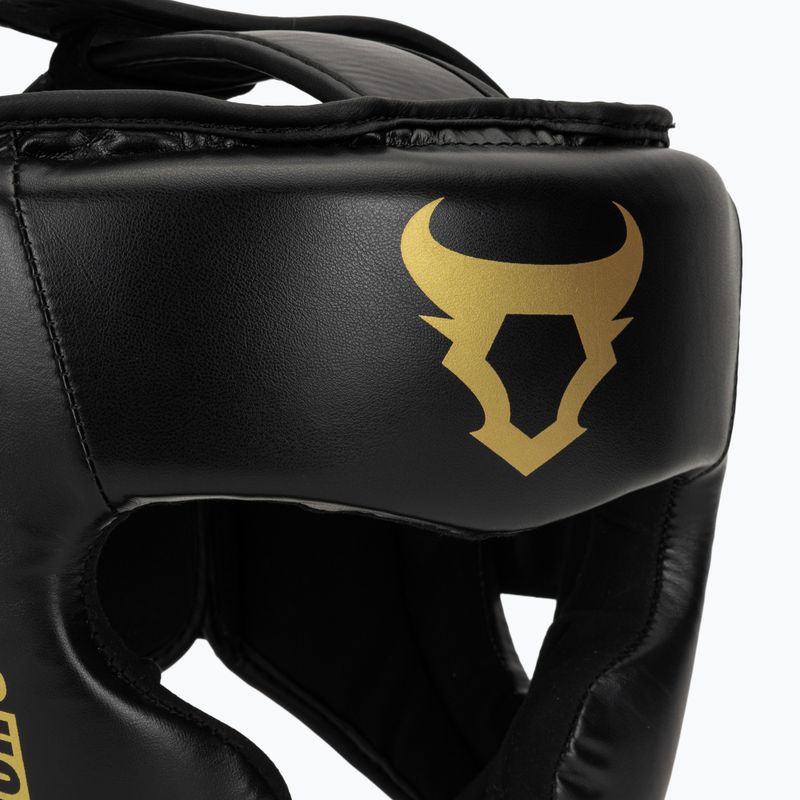 Боксова каска Venum Ringhorns Charger Headgear black/gold 4