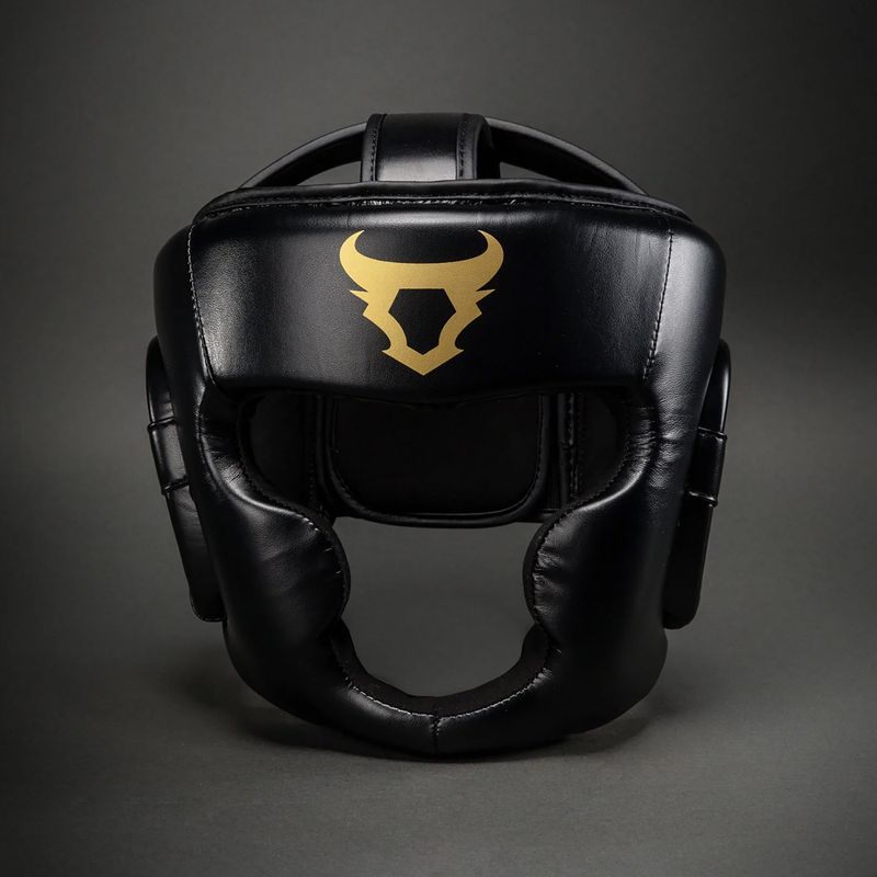 Боксова каска Venum Ringhorns Charger Headgear black/gold 2