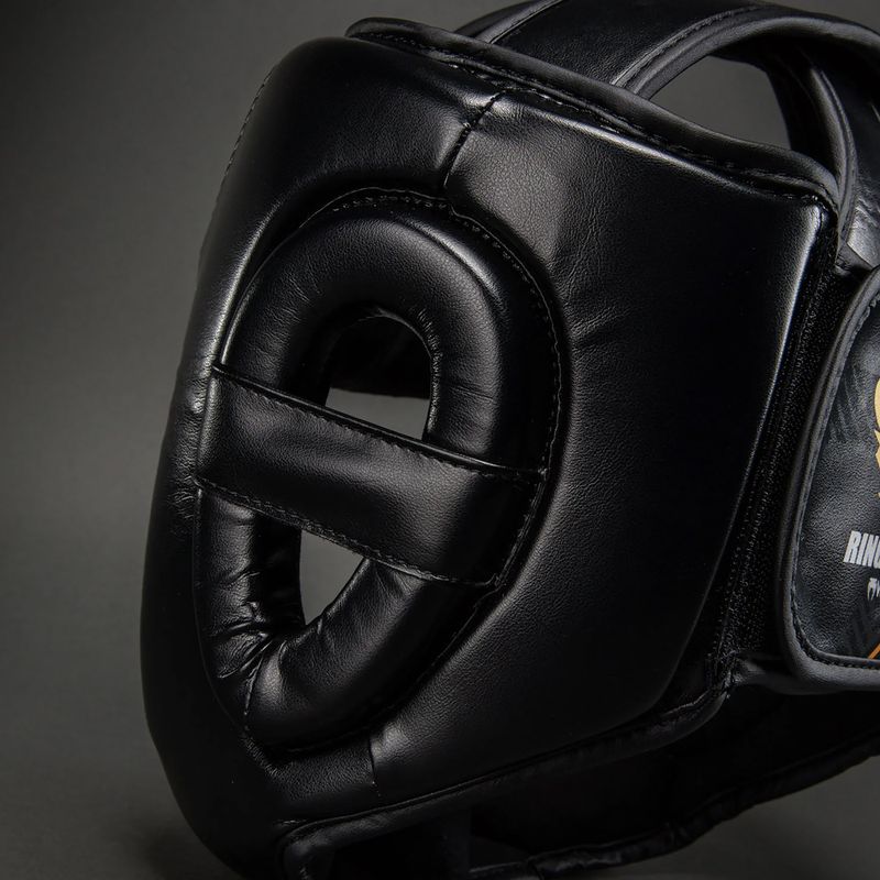Боксова каска Venum Ringhorns Charger Headgear black/gold 4
