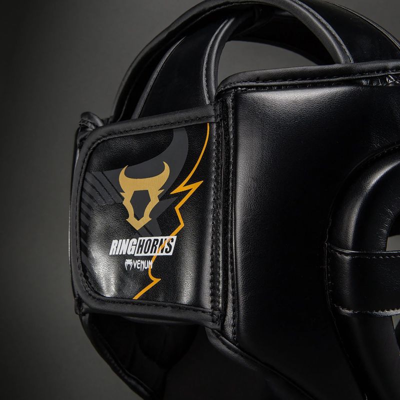 Боксова каска Venum Ringhorns Charger Headgear black/gold 5