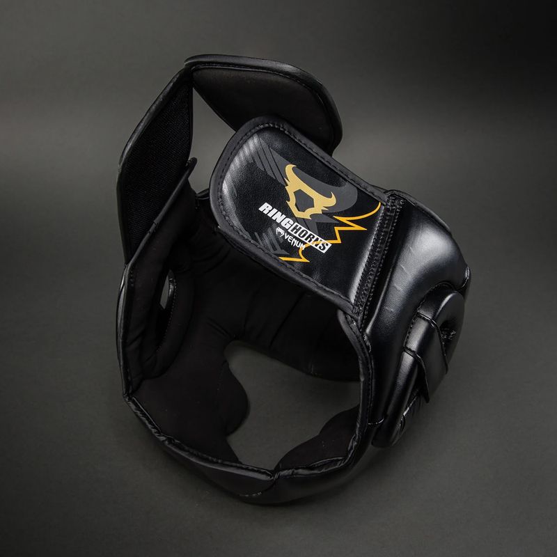 Боксова каска Venum Ringhorns Charger Headgear black/gold 6