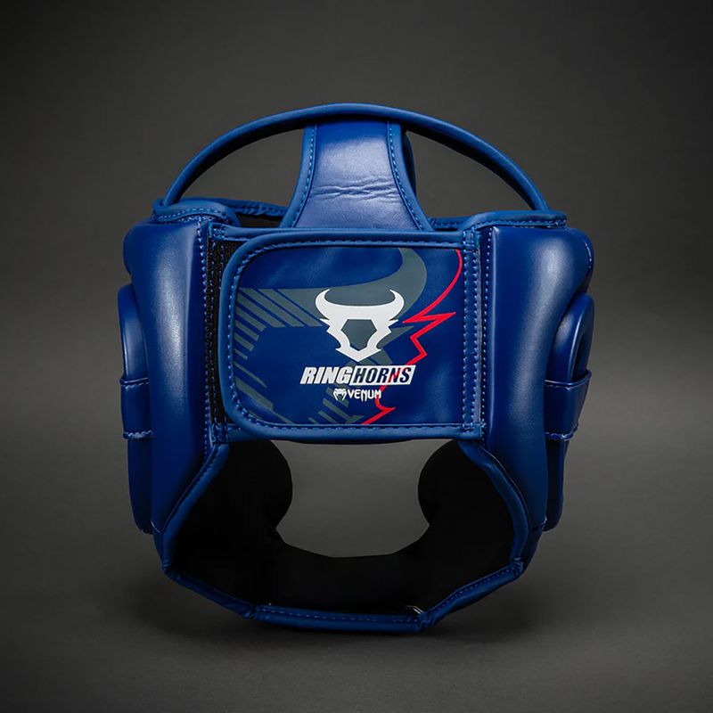 Боксова каска Venum Ringhorns Charger Headgear navy blue/red 3