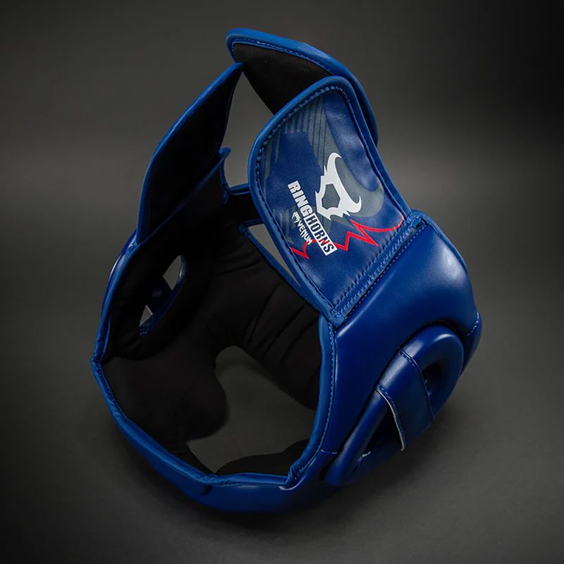 Боксова каска Venum Ringhorns Charger Headgear navy blue/red 4