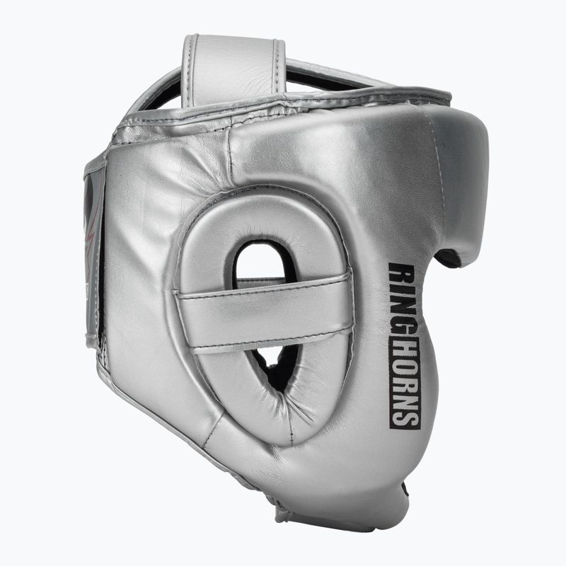 Боксова каска Venum Ringhorns Charger Headgear silver/black 2