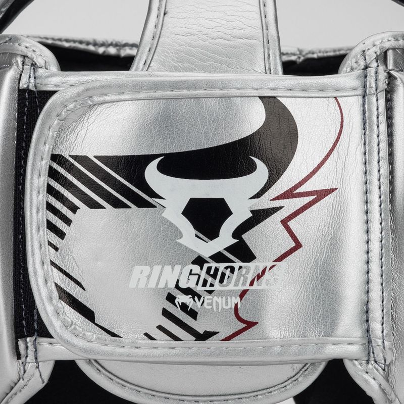 Боксова каска Venum Ringhorns Charger Headgear silver/black 5