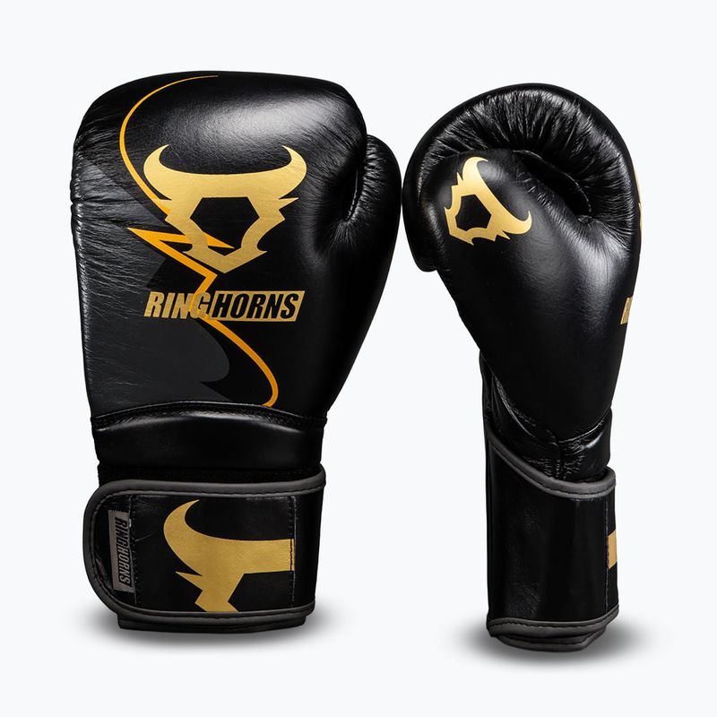 Боксови ръкавици Venum Ringhorns Charger Boxing black/gold 2