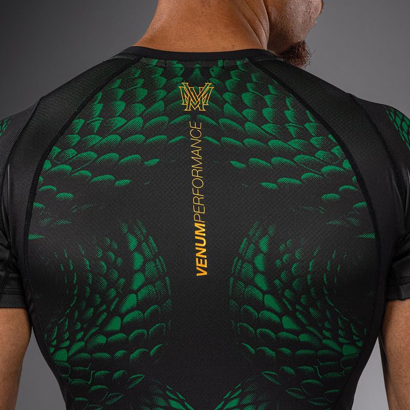 Мъжки рашгард Venum Matupa Short Sleeve black/green/gold 5