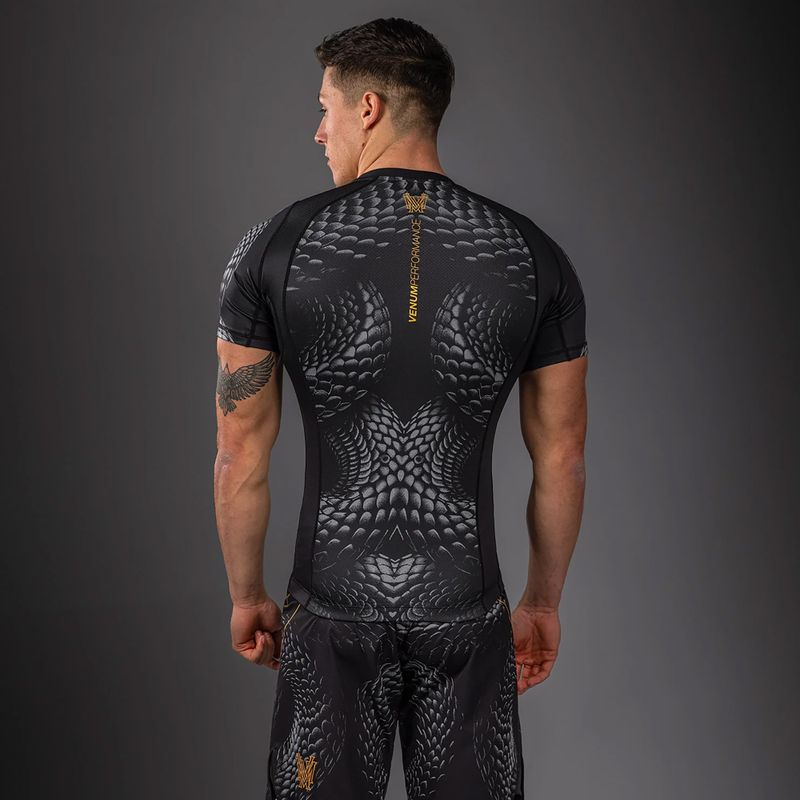 Мъжки рашгард Venum Matupa Short Sleeve black/grey/gold 2