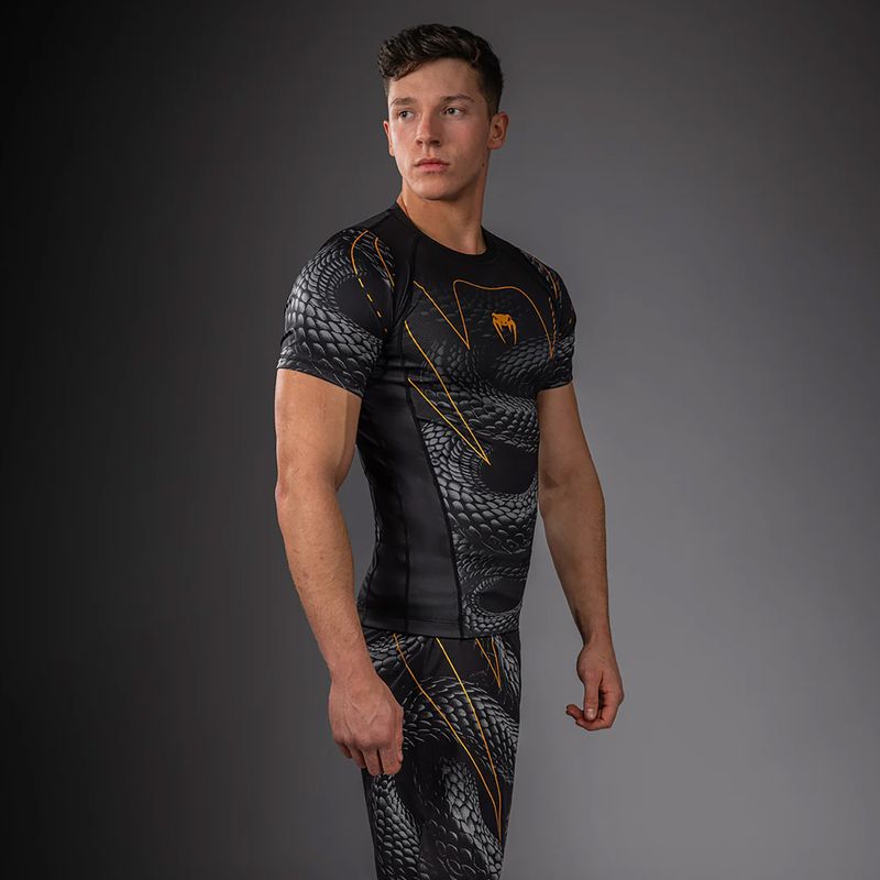 Мъжки рашгард Venum Matupa Short Sleeve black/grey/gold 3
