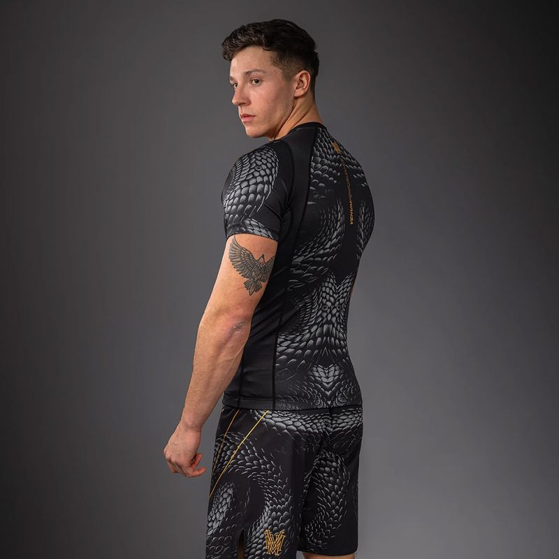 Мъжки рашгард Venum Matupa Short Sleeve black/grey/gold 4