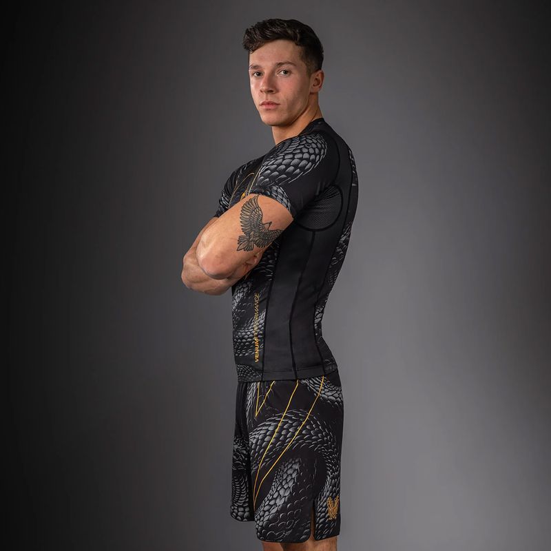 Мъжки рашгард Venum Matupa Short Sleeve black/grey/gold 5