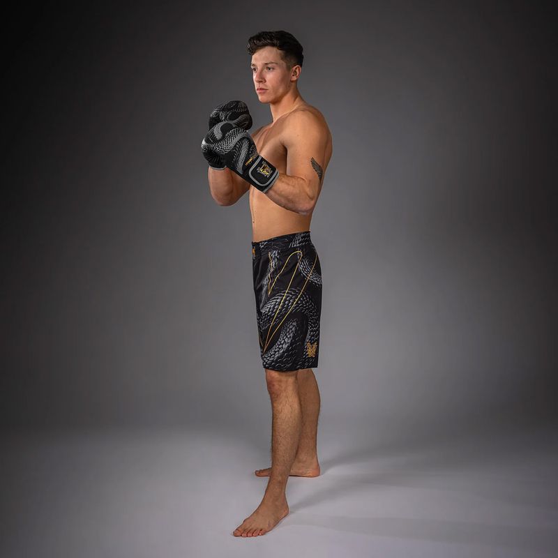 Мъжки тренировъчни шорти Venum Matupa Fightshorts black/grey/gold 4