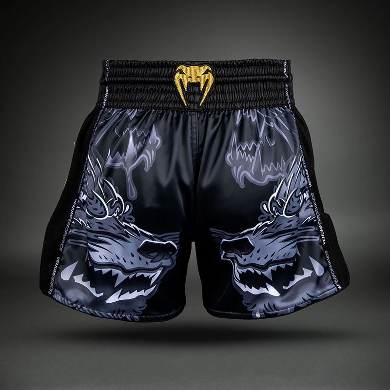Мъжки шорти за тренировка Venum Wolf Atak Muay Thai Shorts black/grey 2